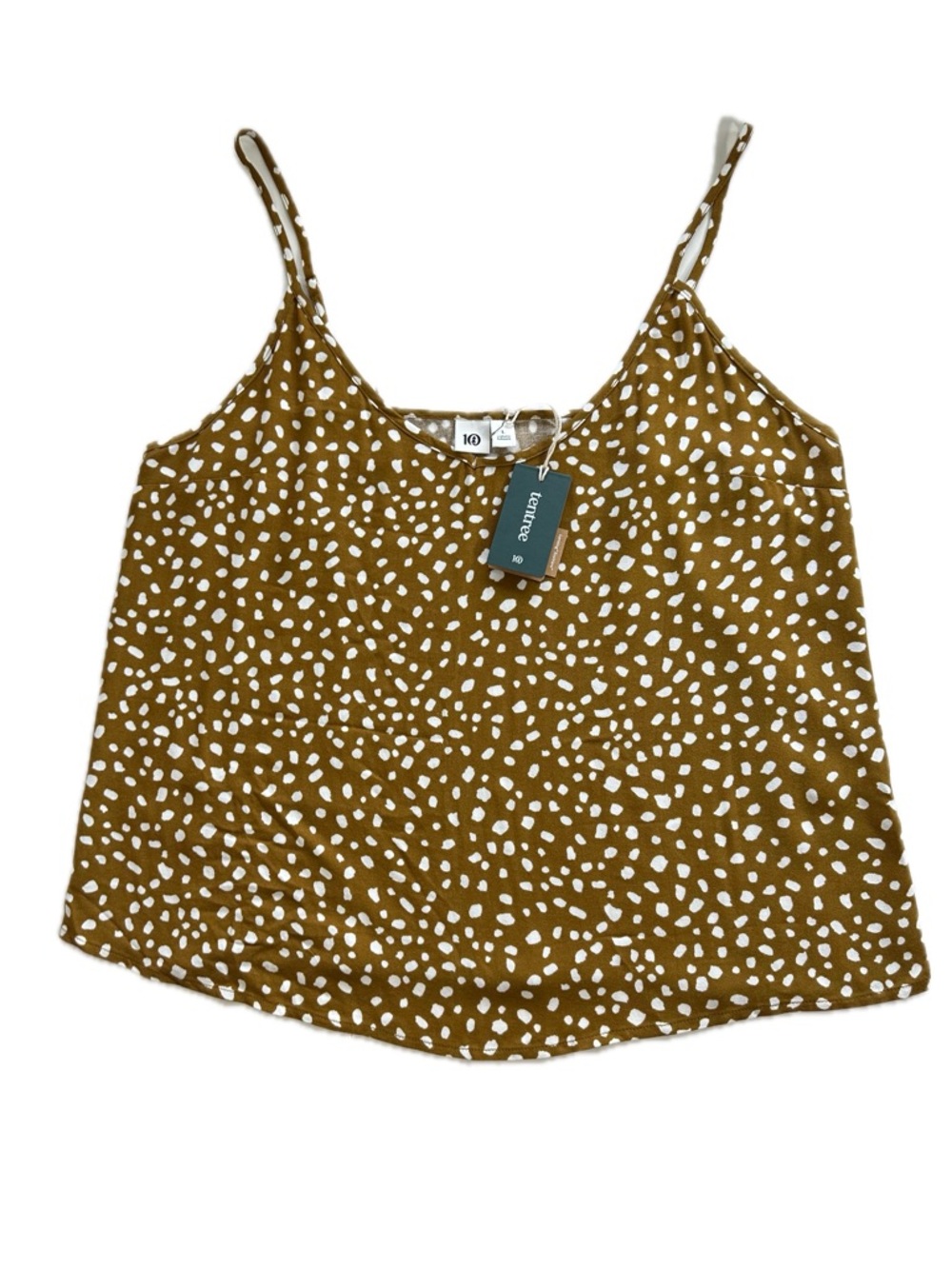 New with Tag Tentree EcoWoven Crepe Cami V Neck Sleeveless Spaghetti Strap Top L
